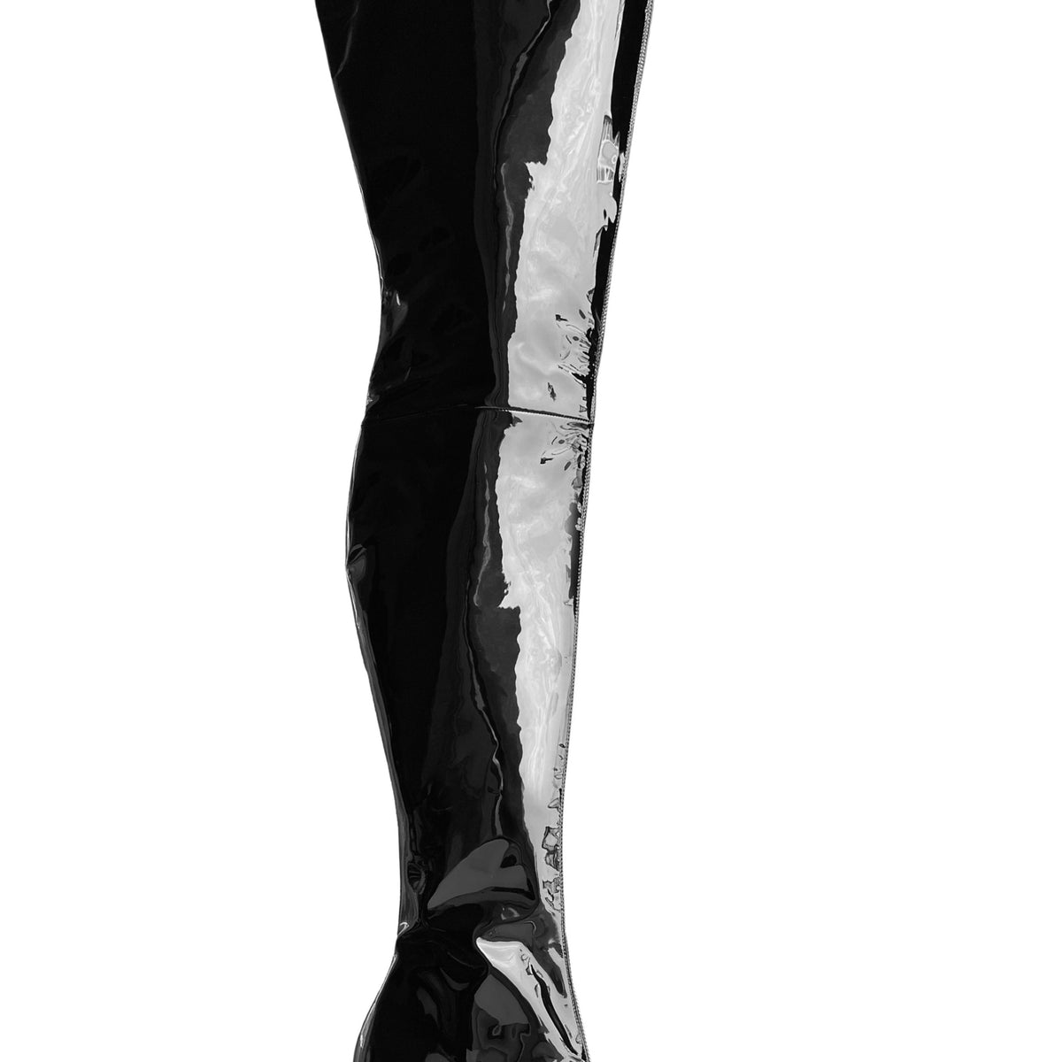 Patent leather thigh hot sale high boots